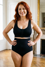 Culotte Taille Haute BRUMARA™ Effet Peach — vue porté | galbe naturel | JOLIE