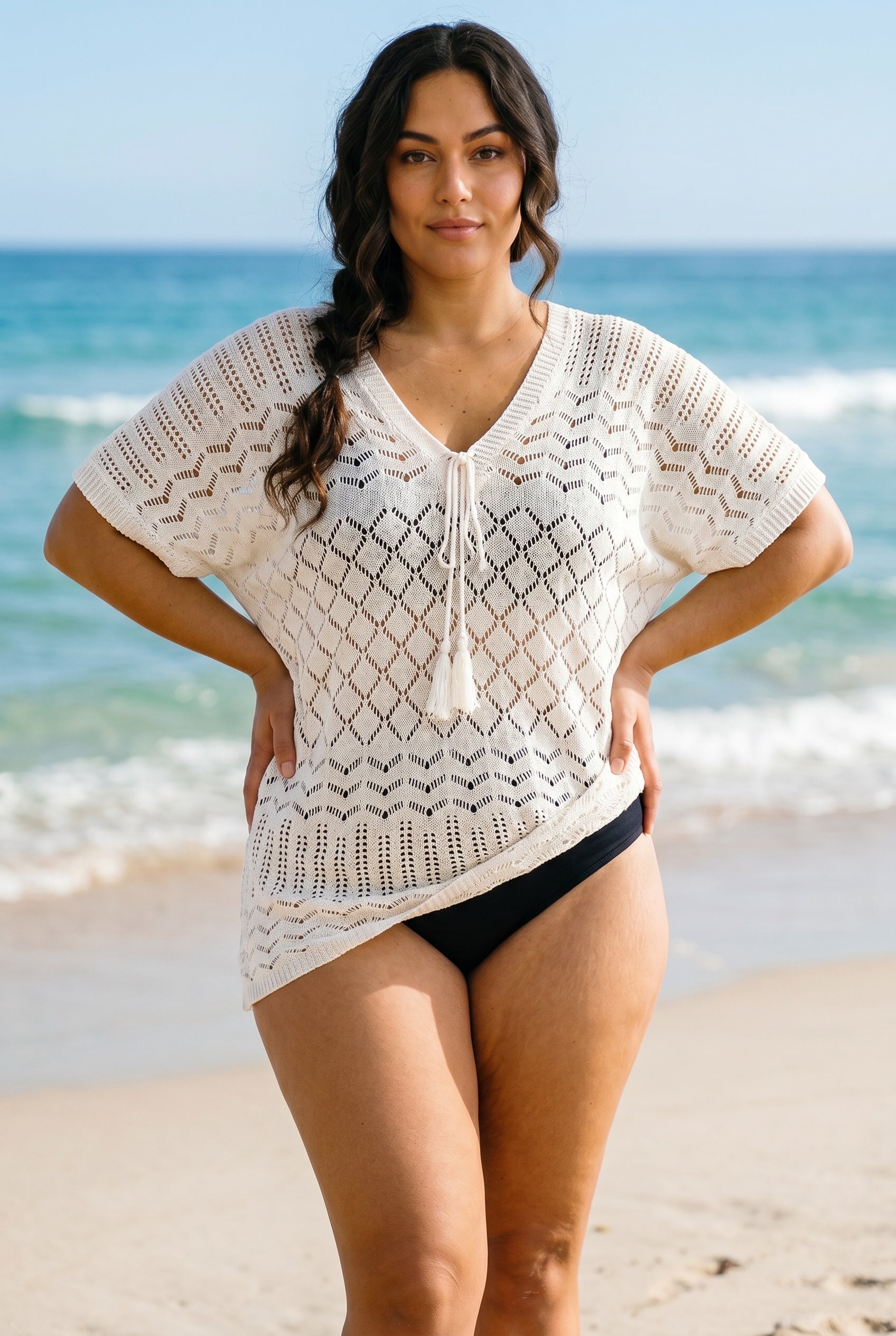 Paréo Blouse RIVIERA™ Élégance Balnéaire — vue lifestyle | paréo fluide | JOLIE