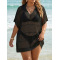 Paréo Blouse RIVIERA™ Élégance Balnéaire — vue portée | grande taille plage | JOLIE