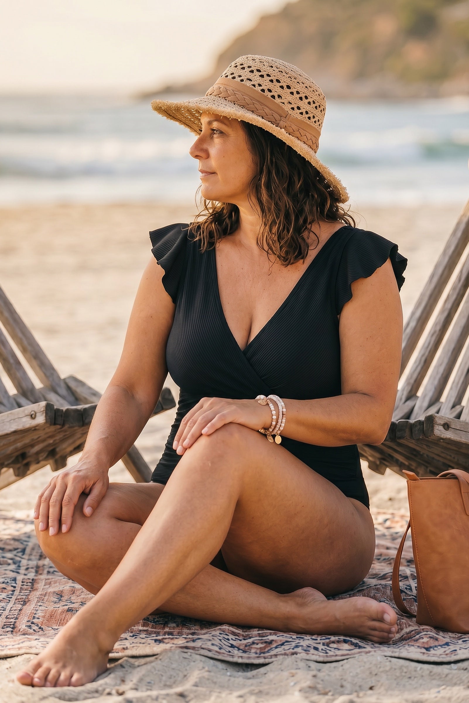 Maillot Une-Pièce OCEANA™ Dos Nu Sport — vue porté | maintien sport bain | JOLIE