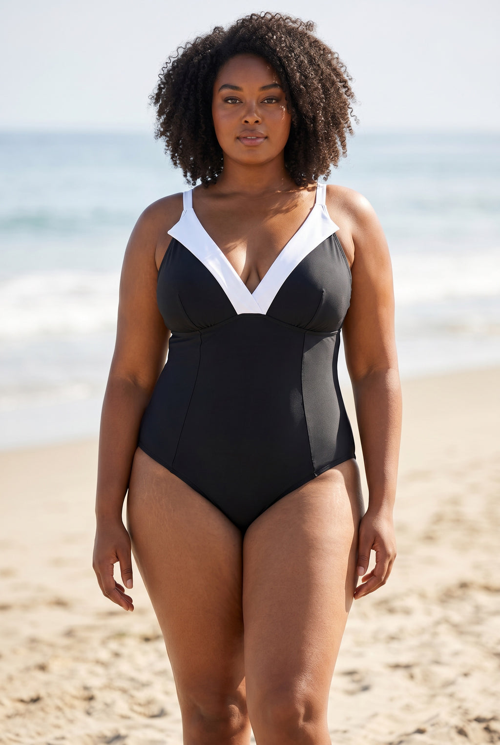Maillot Une-Pièce SOLARA™ Grandes Tailles — vue détail | confort féminité | JOLIE